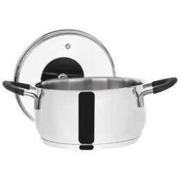 Garnek stalowy ze szklaną pokrywką DALIE 16 cm, 1,8 l