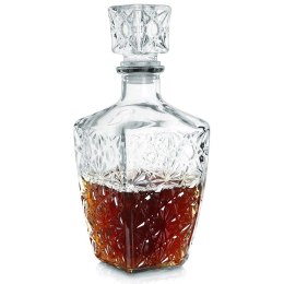 Karafka do Whisky EXCELLENT Szklana 830 ml Zdobiona Korek Prezent