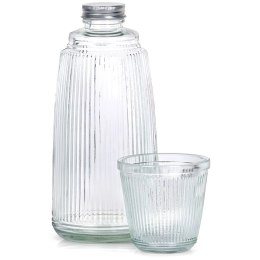 Karafka ze Szklanką EXCELLENT 1 L + 220 ml Zestaw 2 el. Szkło
