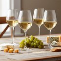 Kieliszki do Wina Białego 380 ml Ryflowane Zestaw 4 szt. Glass