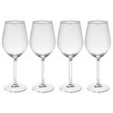Kieliszki do Wina Czerwonego 490 ml Ryflowane Komplet 4 szt.