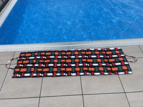 Koc Plażowy Mata Leżanka Leżak Składany Wodoodporny KUBISPORT 195x55 cm