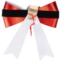 Kokarda Dekoracyjna Świąteczna HSD 3 szt. 10 x 10 cm Czerwona Połysk