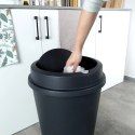 Kosz na Śmieci Odpady z Uchylną Pokrywą Plastikowy Czarny Solidny ORION 47l