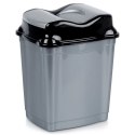 Kosz na Śmieci Plastikowy Szary 9 L ORION Wytrzymały i Pojemny
