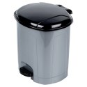 Kosz na Śmieci z Pedałem Plastikowy Szary 11,5 L ORION Wytrzymały i Pojemny