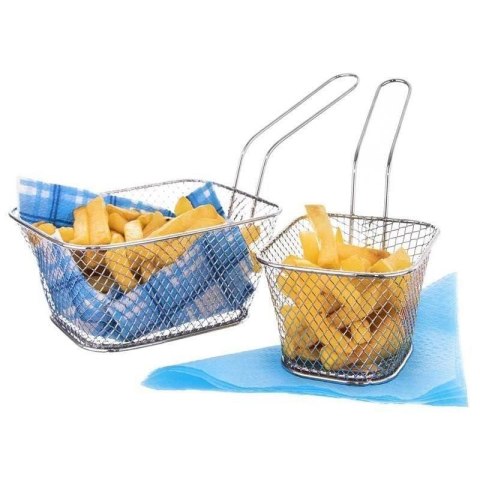 Koszyk na Frytki Srebrny 19 x 8 x 13,5 cm ORION Uniwersalny ze Stali