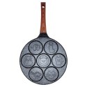 Patelnia do Jajek Granitowa 7 Otworów 26 cm VILDE Black&Wood Indukcja