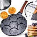 Patelnia do Jajek Granitowa 7 Otworów 26 cm VILDE Black&Wood Indukcja
