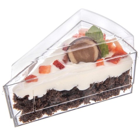 Pucharki Trójkątne z Pokrywkami 160ml Zestaw 4 szt. ORION Finger Food