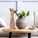Figurka Anioł Drewno Mango 34 cm Metalowe Skrzydła Dekoracja