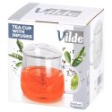 Kubek z zaparzaczem i pokrywką szklany 530 ml