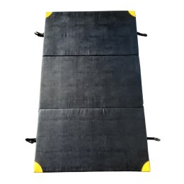Materac Do Ćwiczeń Składany 3-Częściowy MASTER PE 200x120x5 cm Czarny