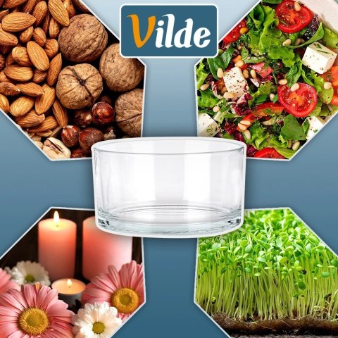 Miska Szklana 950 ml Salaterka do Przekąsek i Dekoracji VILDE