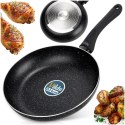Patelnia Granitowa 24 cm Black Line Indukcja Gaz Non-stick VILDE