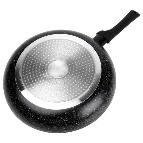 Patelnia Granitowa 28 cm Black Line Indukcja Gaz Non-stick VILDE