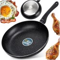 Patelnia Granitowa 28 cm Black Line Indukcja Gaz Non-stick VILDE