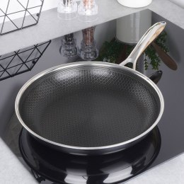 Patelnia Stalowa 24 cm ORION Cookcell Nieprzywierająca do Piekarnika