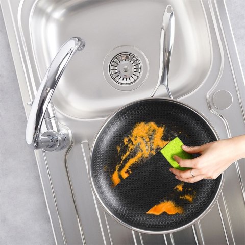 Patelnia Stalowa 28 cm ORION Cookcell Nieprzywierająca do Piekarnika