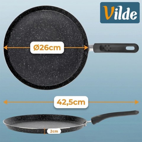 Patelnia do Naleśników 26 cm Granitowa Indukcja Basic Line VILDE