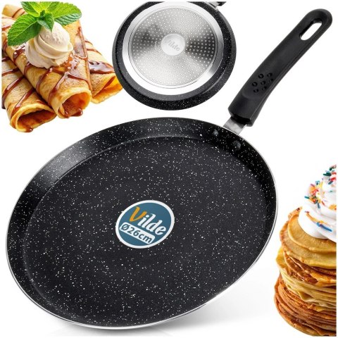 Patelnia do Naleśników 26 cm Granitowa Indukcja Basic Line VILDE