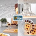 Patera Szklana na Nóżce 25 cm na Tort Ciasta Desery Kryształowa VILDE