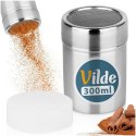 Pojemnik z sitkiem do cukru pudru i cynamonu stalowy 300 ml