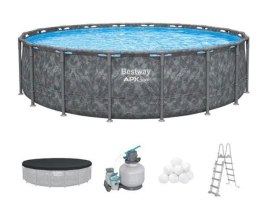 Basen Stelażowy BESTWAY APX 365 549x132 cm Pompa Piaskowa Drabinka