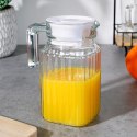 Dzbanek Szklany z Pokrywką VILDE 650 ml Ryflowany Kompaktowy do Napojów