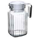 Dzbanek Szklany z Pokrywką VILDE 650 ml Ryflowany Kompaktowy do Napojów