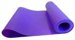 Guma Taśma Oporowa Gimnastyczna Fitness Fioletowa 0,65 mm KUBISPORT 120 cm