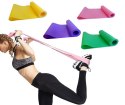 Guma Taśma Oporowa Gimnastyczna Fitness Fioletowa 0,65 mm KUBISPORT 120 cm