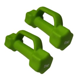 Hantelki Neoprenowe Sześciokątne 2x2 kg Hantle Fitness Aerobik Ruch