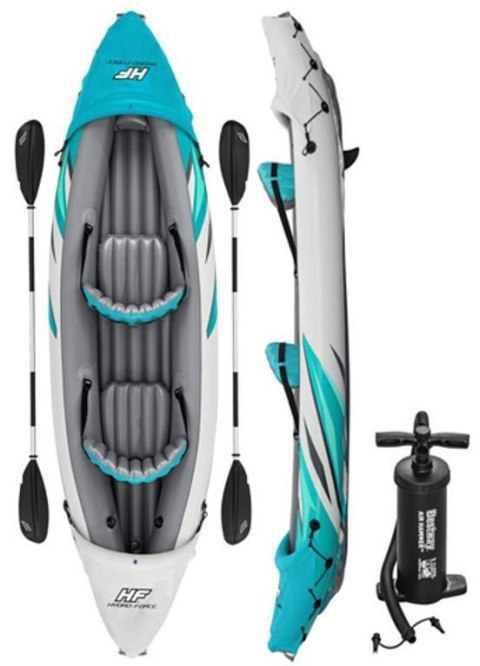Kajak Dmuchany 2-Osobowy Z Wiosłami Pompką BESTWAY Rapid Elite 2 312x98 cm