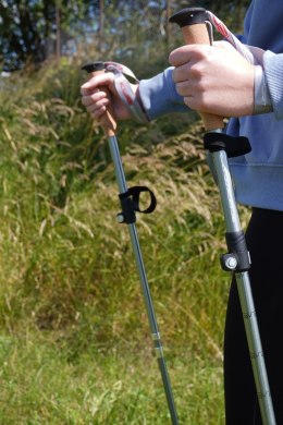 Kije Kijki Trekkingowe Składane 5-częściowe Regulowane KUBISPORT 115-135 cm