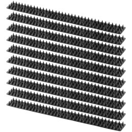 Kolce na ptaki plastikowe czarne 50x4,3 cm 10 szt.