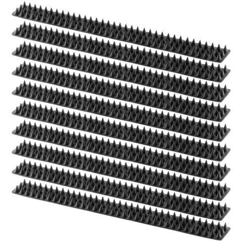 Kolce na ptaki plastikowe czarne 50x4,3 cm 10 szt.