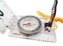 Kompas Buzola Wielofunkcyjny Składany z Miarkami KUBISPORT 83 x 47 mm