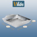 Koszyk do grillowania stalowy perforowany 27x23x5 cm
