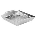 Koszyk do grillowania stalowy perforowany 27x23x5 cm