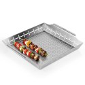 Koszyk do grillowania stalowy perforowany 34,5x30x5 cm