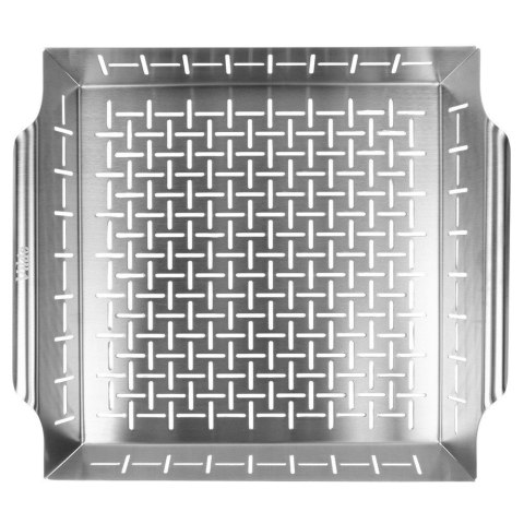 Koszyk do grillowania stalowy perforowany 39,5x35x6 cm