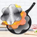 Patelnia do Jajek Granitowa 7 Otworów 26 cm VILDE Black Line Buzie Indukcja