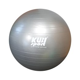 Piłka Gimnastyczna do Ćwiczeń Treningu Fitness Srebrna KUBISPORT 650 mm