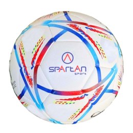 Piłka Nożna do Nogi Piłki Nożnej Football Biała Kolorowa SPARTAN roz. 5
