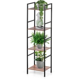 Regał Metalowy Czarny MDF 4 Półki 295 x 235 x 1065 cm TRENDS4YOU