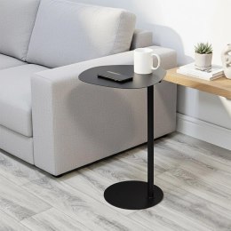 Stolik Kawowy Boczny Pod Laptopa Metal Czarny Mat 53 cm VILDE