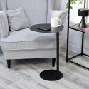 Stolik Kawowy Boczny Pod Laptopa Metal Czarny Mat 53 cm VILDE