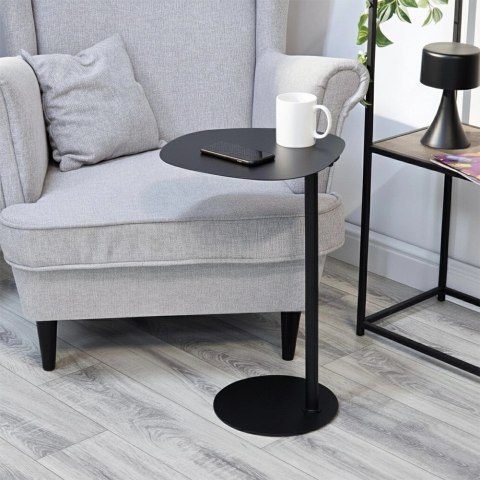 Stolik Kawowy Boczny Pod Laptopa Metal Czarny Mat 53 cm VILDE