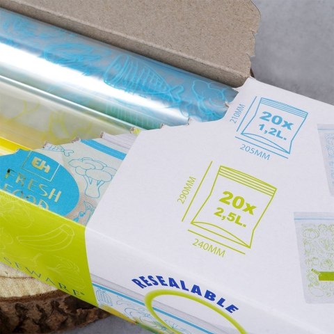 Woreczki Strunowe do Żywności 40 szt. EXCELLENT HOUSEWARE Dwa Rozmiary